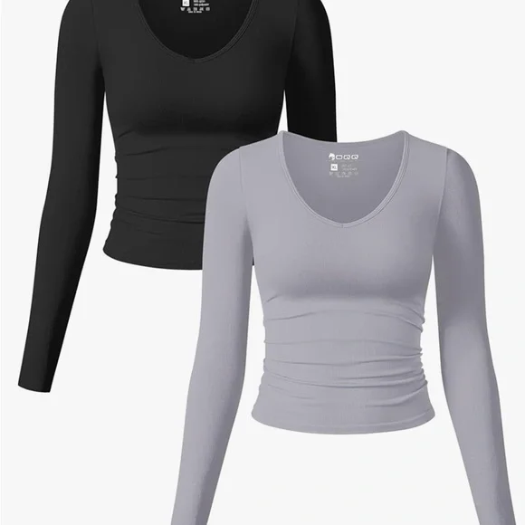 Women’s 2 piece long sleeve workout Top! - Picture 2 of 4